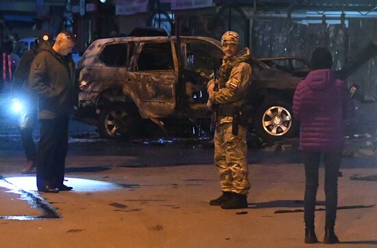 Russia Ukraine Military Operation Car Explosion