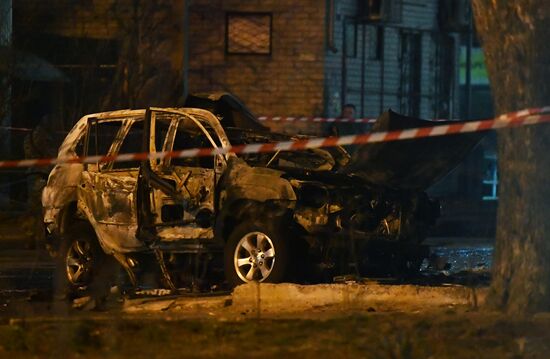 Russia Ukraine Military Operation Car Explosion