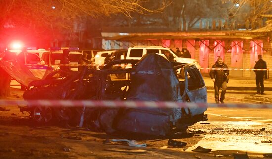 Russia Ukraine Military Operation Car Explosion