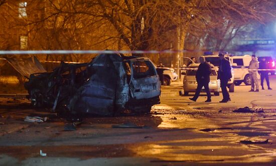 Russia Ukraine Military Operation Car Explosion