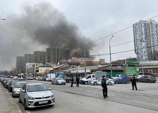 Russia Security Services Building Fire
