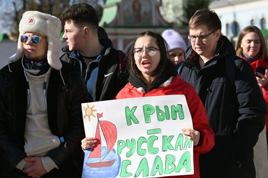 Russia Crimea Reunification Anniversary Rally