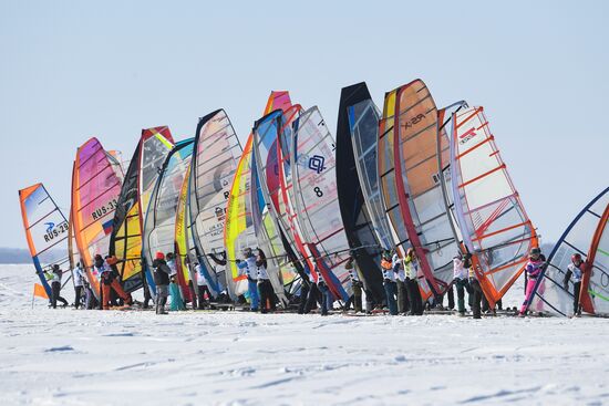 Russia Siberia Winter Windsurfing Championship