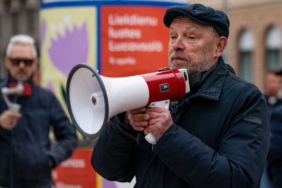 Latvia Free Speech Protection Rally