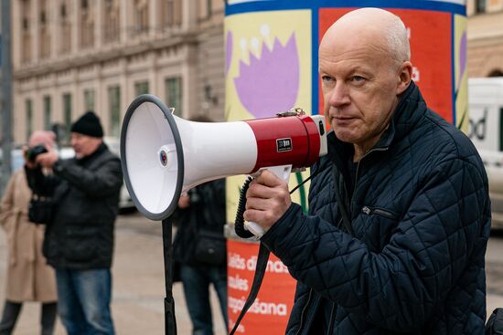 Latvia Free Speech Protection Rally