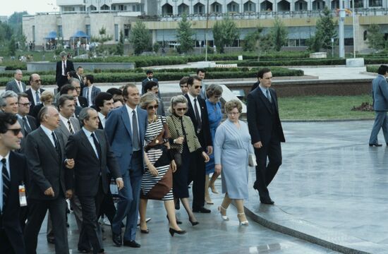King of Spain Juan Carlos I visits Tashkent