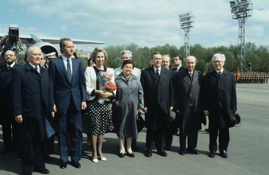 King of Spain Juan Carlos I visits USSR