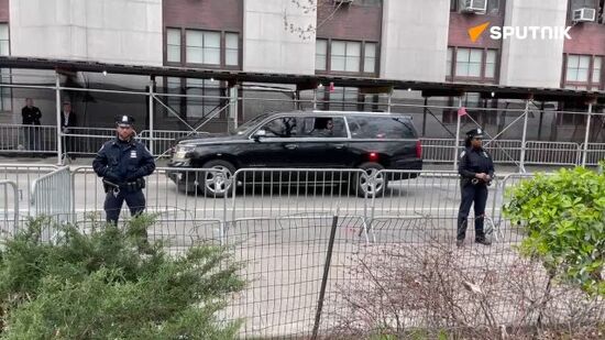 Trump leaves Manhattan Criminal Court after his arraignment