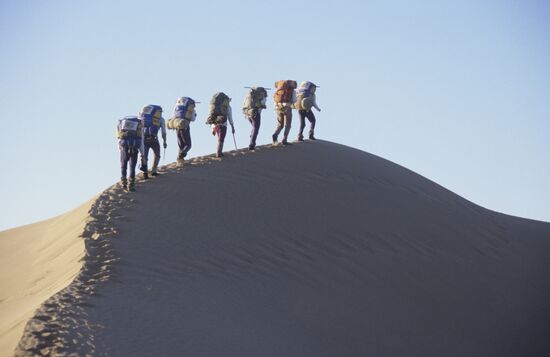 Humans and Desert science and sports expedition