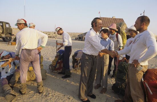 Humans and Desert science and sports expedition