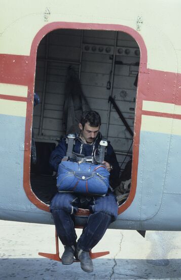 Firefighting skydivers