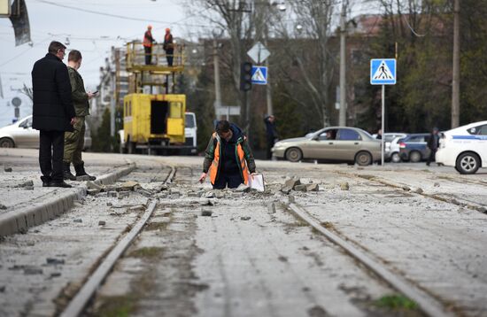 Russia Ukraine Military Operation Shelling