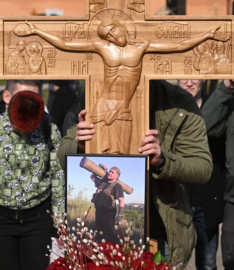Russia Military Blogger Killing Funeral