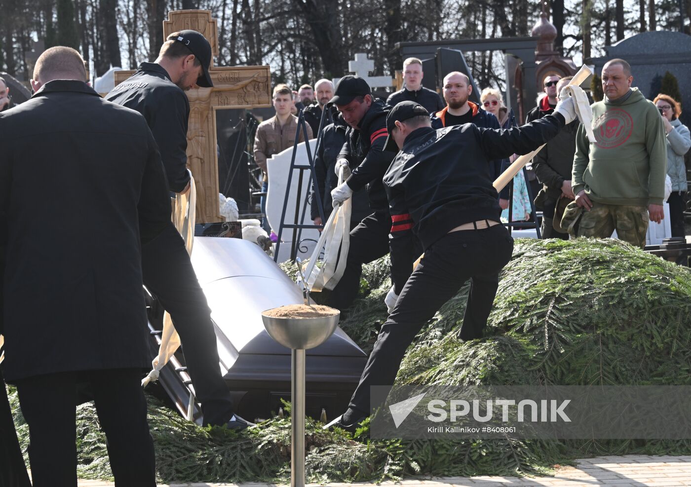 Russia Military Blogger Killing Funeral