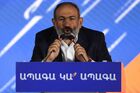 Armenian acting Prime Minister Nikol Pashinian speaks during a pre-election campaign rally of Civil Contract party, at Republic Square, in central Yerevan, Armenia. On June 20, 2021, Armenia will hold its third parliamentary elections in four years and it will be the second consecutive snap election. Location: Armenia, Yerevan. Author: Asatur Yesayants. Armenia Pashinyan Supporters Rally