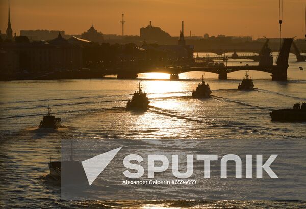 Russia Navy Day Parade Rehearsal