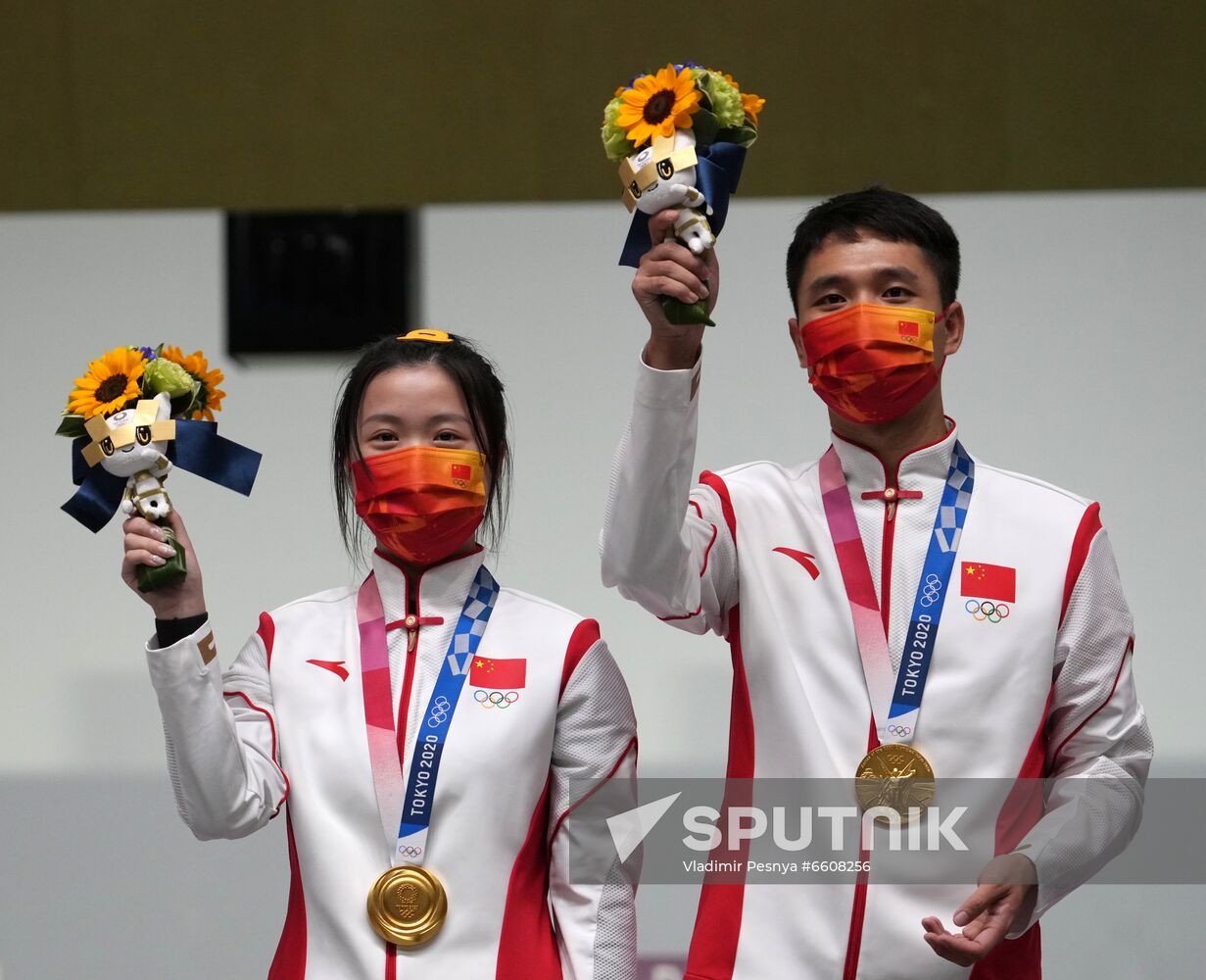 Japan Olympics 2020 Shooting Air Rifle Mixed Team Sputnik Mediabank
