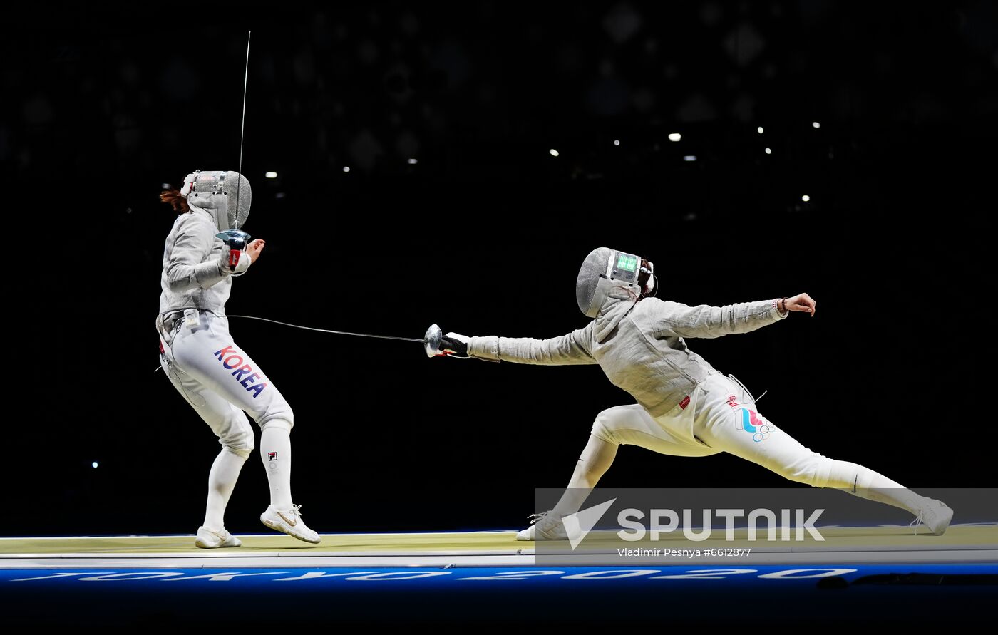 Japan Olympics 2020 Fencing Women Sabre Team Sputnik Mediabank