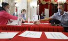 A man registers at a polling station during parliamentary elections, in Krasnodar, Russia. Russia holds legislative elections on 17-19 September 2021. Voters will elect members of the Russian State Duma and heads of nine Russian regions and 39 constituent regions. Location: Russia, Krasnodar. Author: Vitaly Timkiv/Sputnik. Russia Parliamentary Elections