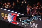 Russia's Konstantin Andreev competes in the final during the BMX Freestyle Park European Championships, at the Music Media Dome, in Moscow, Russia. Location: Russia, Moscow. Author: Vladimir Astapkovich/Sputnik. Russia BMX Freestyle Park European Championships