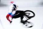Russia's Irek Rizaev, competes in the final during the BMX Freestyle Park European Championships, at the Music Media Dome, in Moscow, Russia. Location: Russia, Moscow. Author: Vladimir Astapkovich/Sputnik. Russia BMX Freestyle Park European Championships