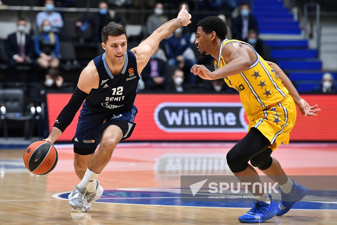 Russia Basketball Euroleague Zenit Maccabi Sputnik Mediabank