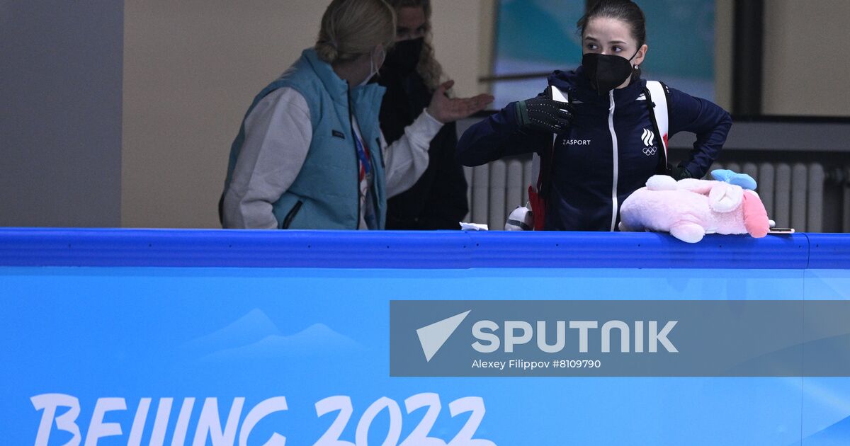 China Olympics 2022 Figure Skating ROC Valieva Training Sputnik Mediabank
