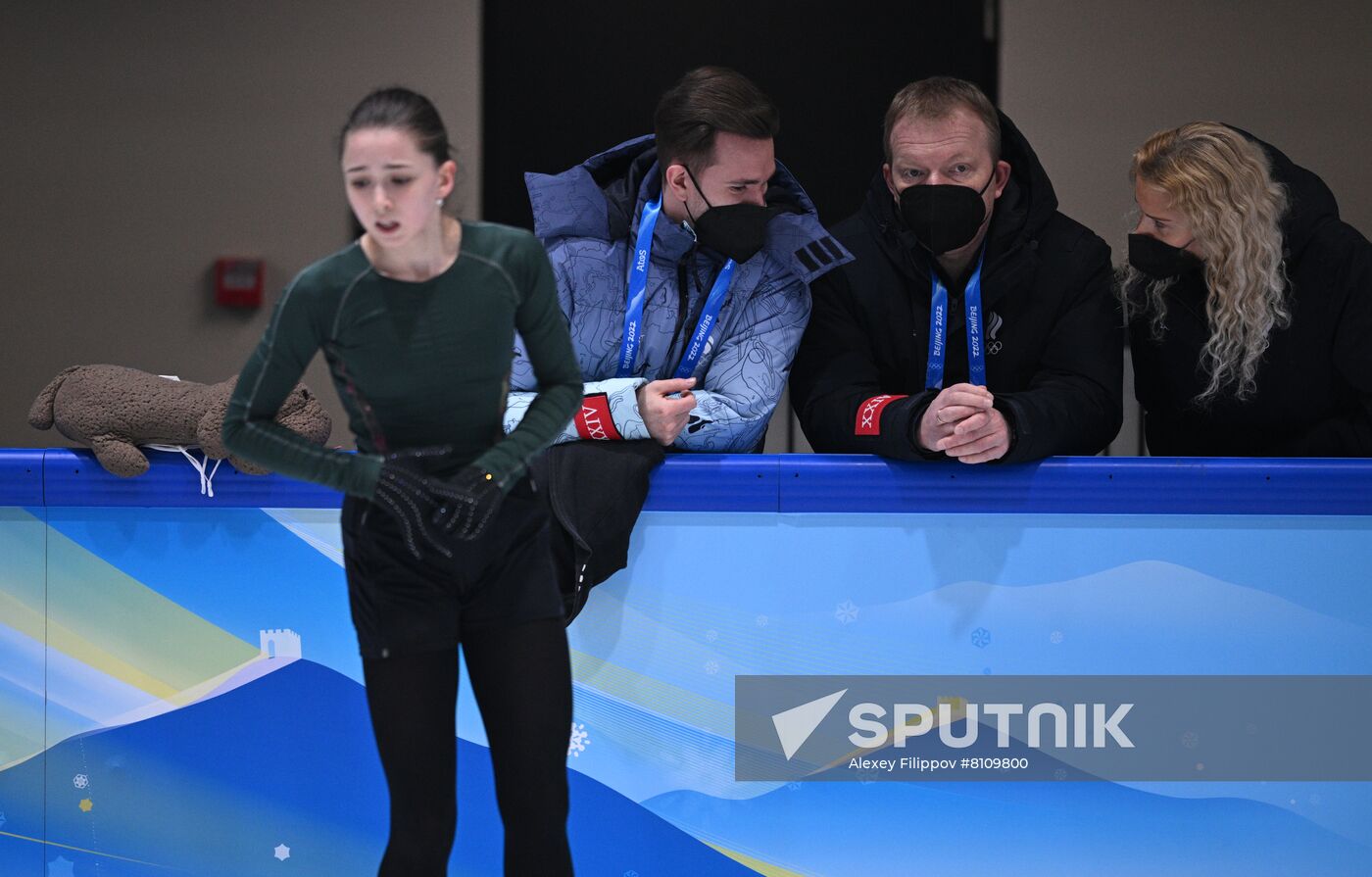 China Olympics 2022 Figure Skating ROC Valieva Training Sputnik Mediabank