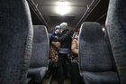 Residents of the Donetsk and Lugansk People's Republics board a bus as they arrive at the railway station of Volzhsky, Volgograd region, Russia. The first train carrying 400 evacuated Donbass residents has arrived in the town of Volzhsky from Russia's Rostov-on-Don region. Location: Russia, Volgograd region, Volzhsky. Author: Kirill Braga/Sputnik. Russia Ukraine Tension Evacuees