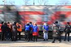 Volunteers see off a train with refugees from the Donetsk and Lugansk People's Republics on the platform of the railway station in Taganrog, Russia. Location: Russia, Taganrog. Author: Maksim Bogodvid/Sputnik. Russia Ukraine Tension Evacuees