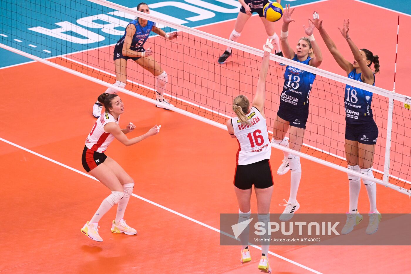 Russia Volleyball Super League Women Dynamo Lokomotiv Sputnik Mediabank