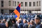 Police officers are seen during an opposition rally demanding the resignation of Armenian Prime Minister Nikol Pashinyan over his handling of a territorial dispute with Azerbaijan, in Yerevan, Armenia. Location: Yerevan. Author: Asatur Yesayants/Sputnik/РИА Новости. Armenia Opposition Protests