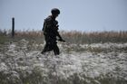 A sapper of one of the engineering brigades of the Russian troops clears the area of the Arabat Spit, which connects Crimea with the Kherson region along the Sea of Azov, from anti-tank mines, in Kherson region, Ukraine. Location: Ukraine, Kherson region. Author: RIA Novosti/Sputnik. Ukraine Russia Military Operation Demining