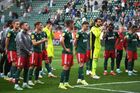 Lokomotiv's players react after the Russian Premier-League soccer match between Lokomotiv Moscow and Dynamo Moscow, in Moscow, Russia. Location: Russia, Moscow. Author: Pavel Bednyakov/Sputnik. Russia Soccer Premier-League Lokomotiv - Dynamo