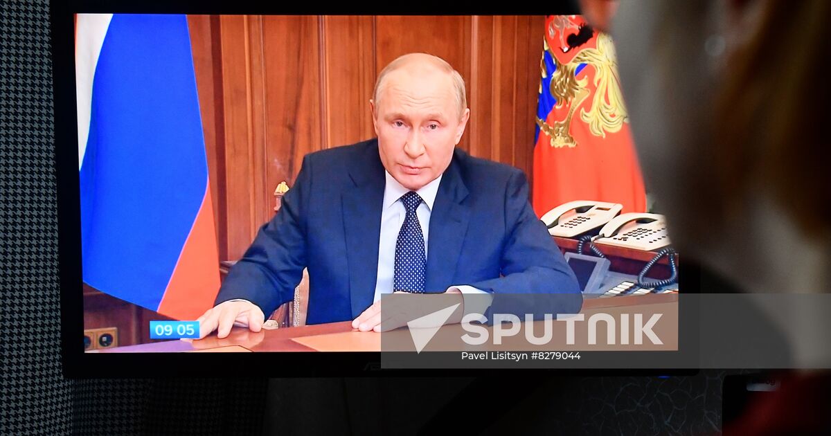 Russia Putin Address Broadcast | Sputnik Mediabank