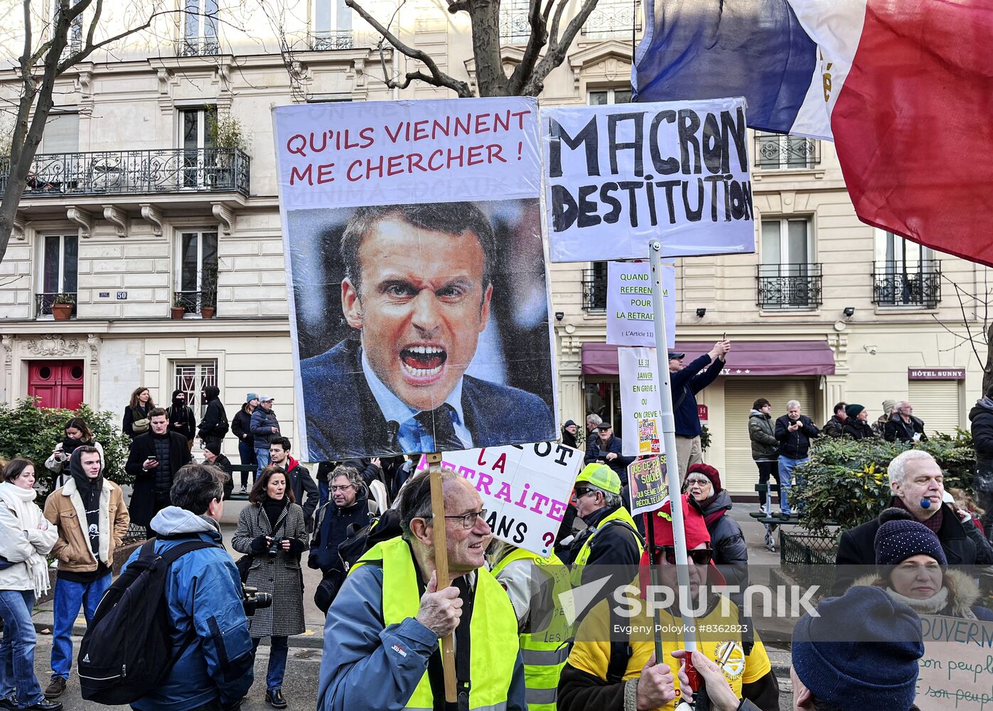 France Pension Reform Protest Sputnik Mediabank