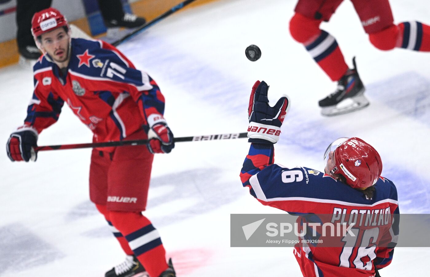 Russia Ice Hockey Kontinental League CSKA Lokomotiv Sputnik Mediabank