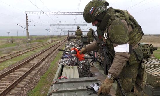 Russia Ukraine Military Operation Armored Train
