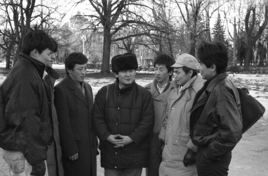 Mongolian journalist in Riga