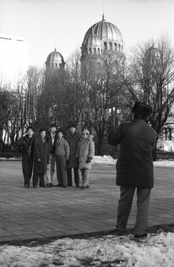 Mongolian journalist in Riga