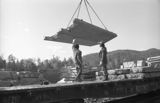 Constructing highway in Sukpai taiga village