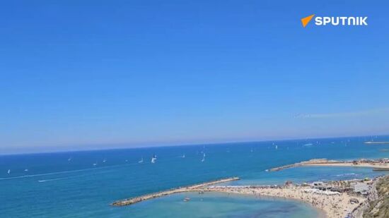 Traditional air parade in Israel marking the 75th Independence Day