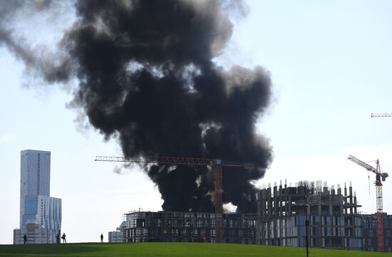 Russia Construction Site Fire