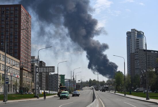 Russia Construction Site Fire