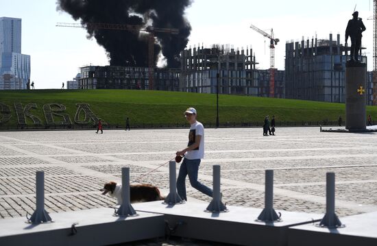 Russia Construction Site Fire