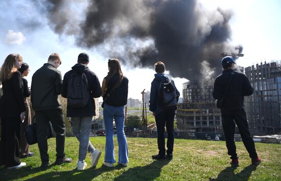Russia Construction Site Fire
