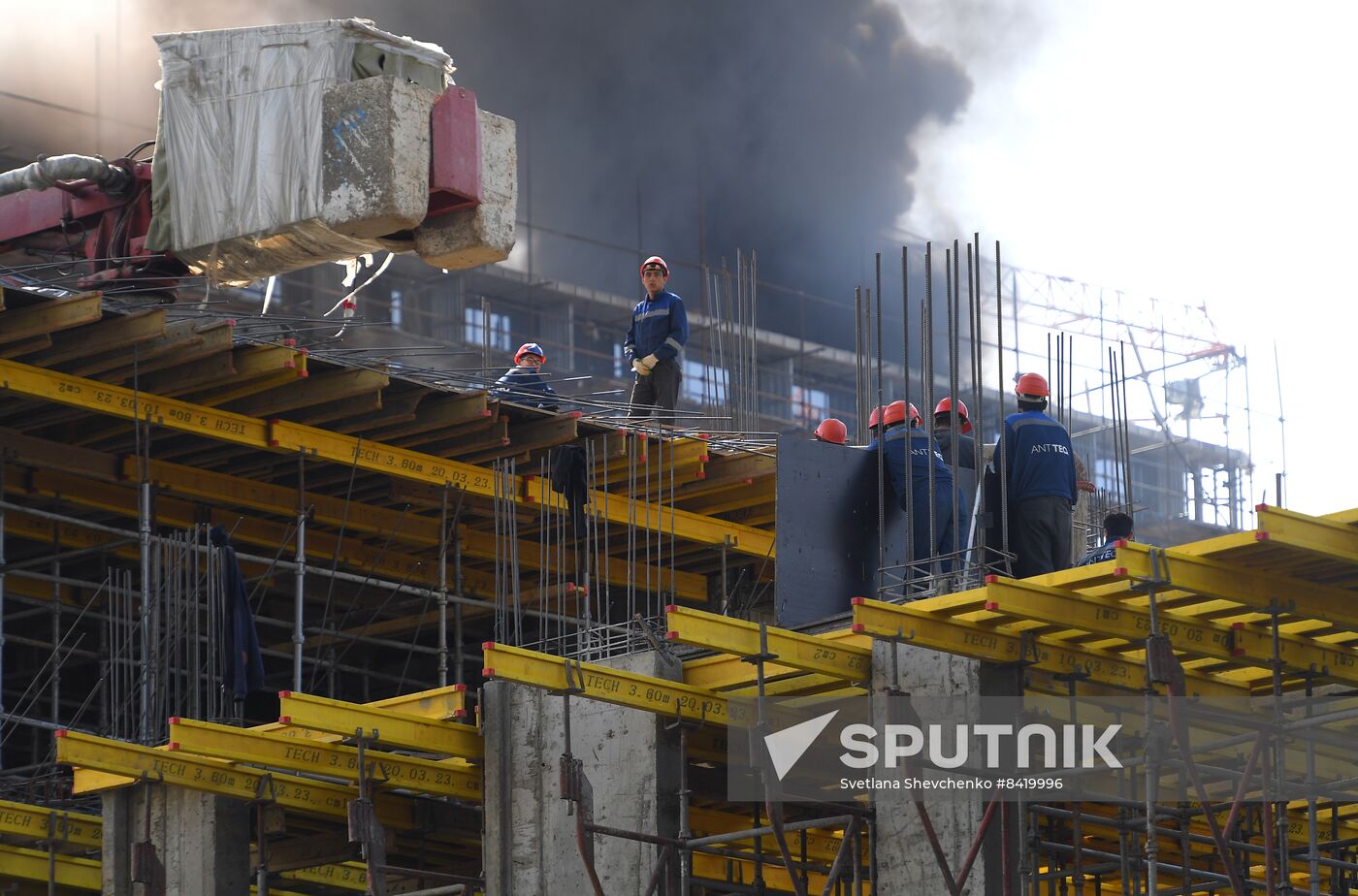 Russia Construction Site Fire