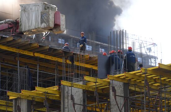Russia Construction Site Fire