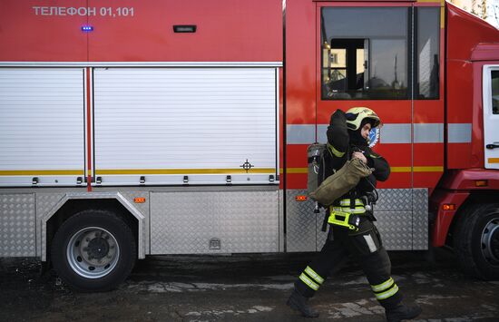 Russia Construction Site Fire