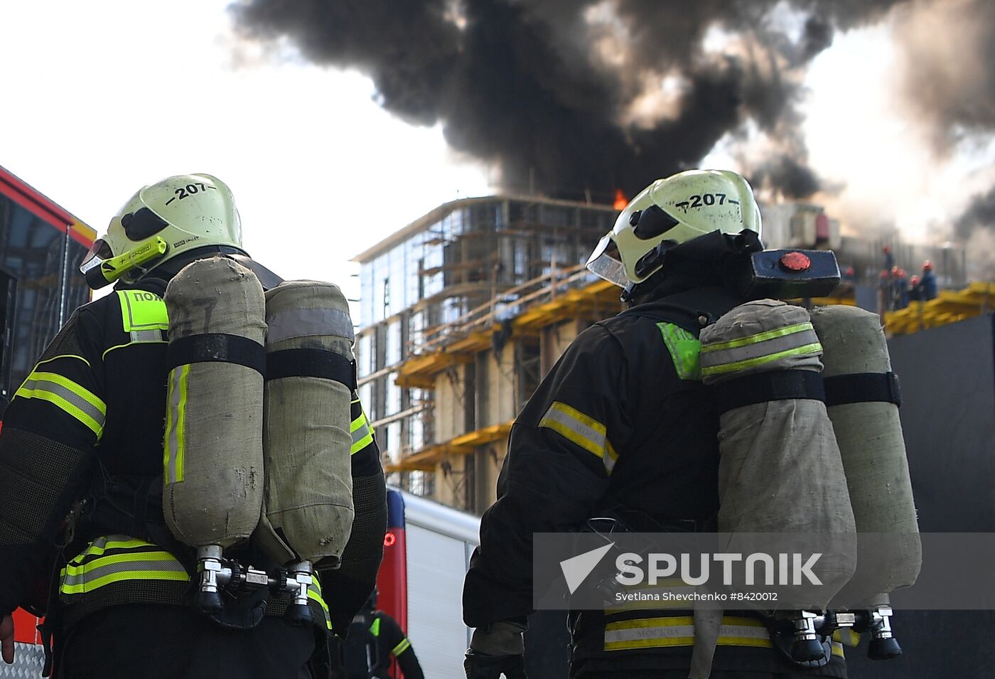Russia Construction Site Fire